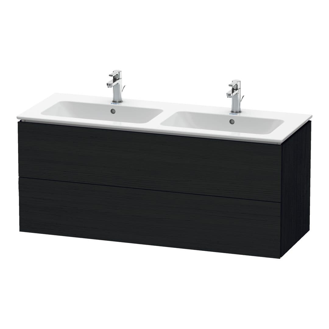 Duravit L-Cube – Έπιπλο Νιπτήρα – 1290 mm, 2 συρτάρια – Black oak Matt, Decor (LC625801616)
