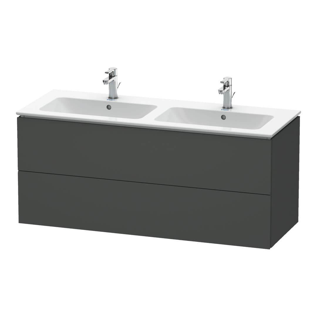 Duravit L-Cube – Έπιπλο Νιπτήρα – 1290 mm, 2 συρτάρια – Graphite Matt, Decor (LC625804949)