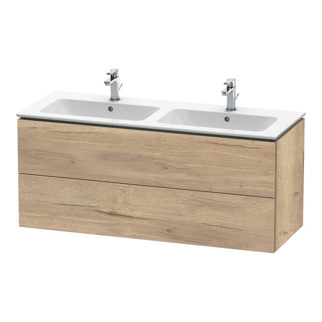 Duravit L-Cube – Έπιπλο Νιπτήρα – 1290 mm, 2 συρτάρια – Marbled Oak Matt, Decor (LC625805555)
