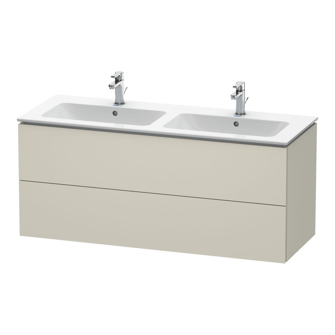 Duravit L-Cube – Έπιπλο Νιπτήρα – 1290 mm, 2 συρτάρια – Taupe Super Matt, Decor (LC625808383)