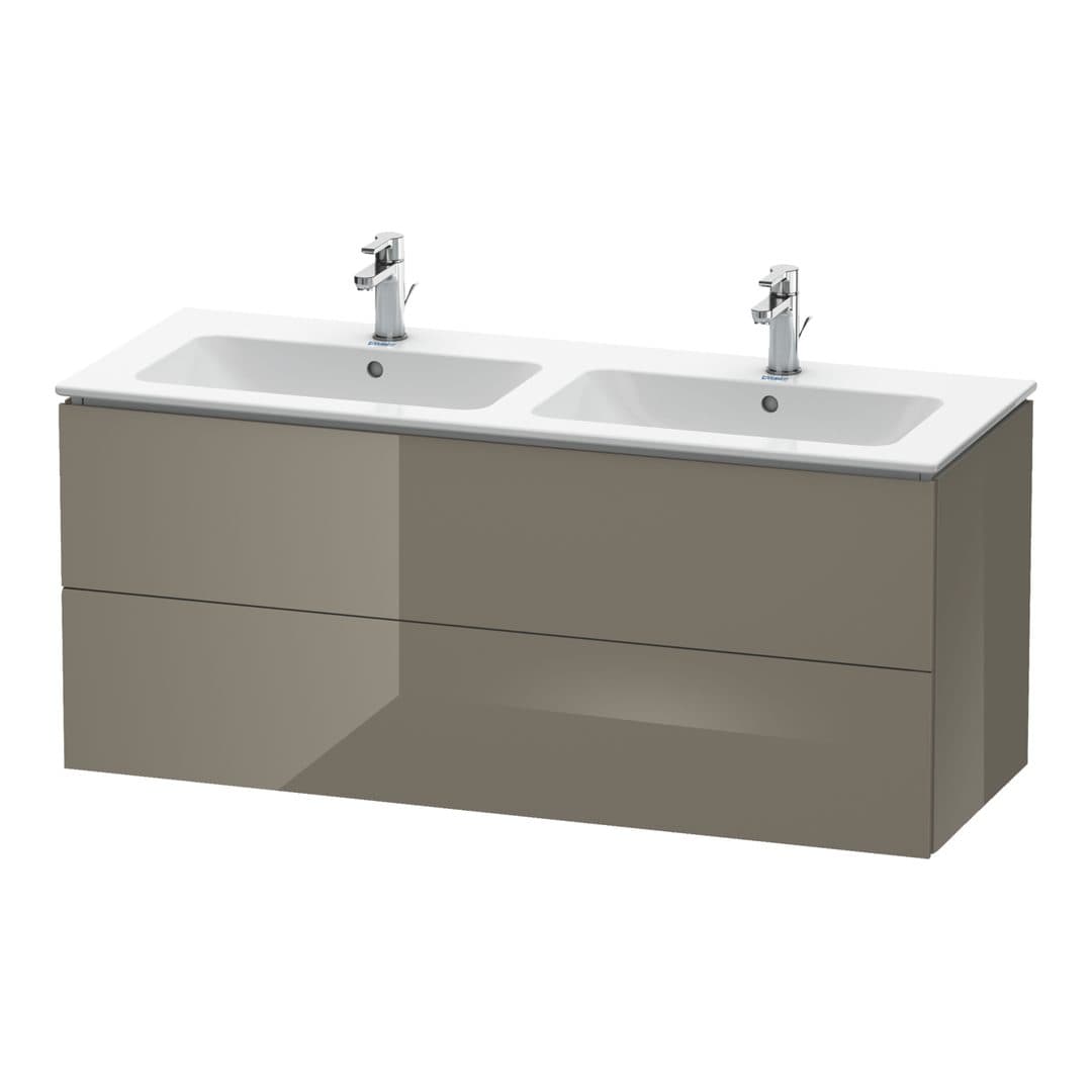 Duravit L-Cube – Έπιπλο Νιπτήρα – 1290 mm, 2 συρτάρια – Flannel Grey High Gloss, Lacquer (LC625808989)