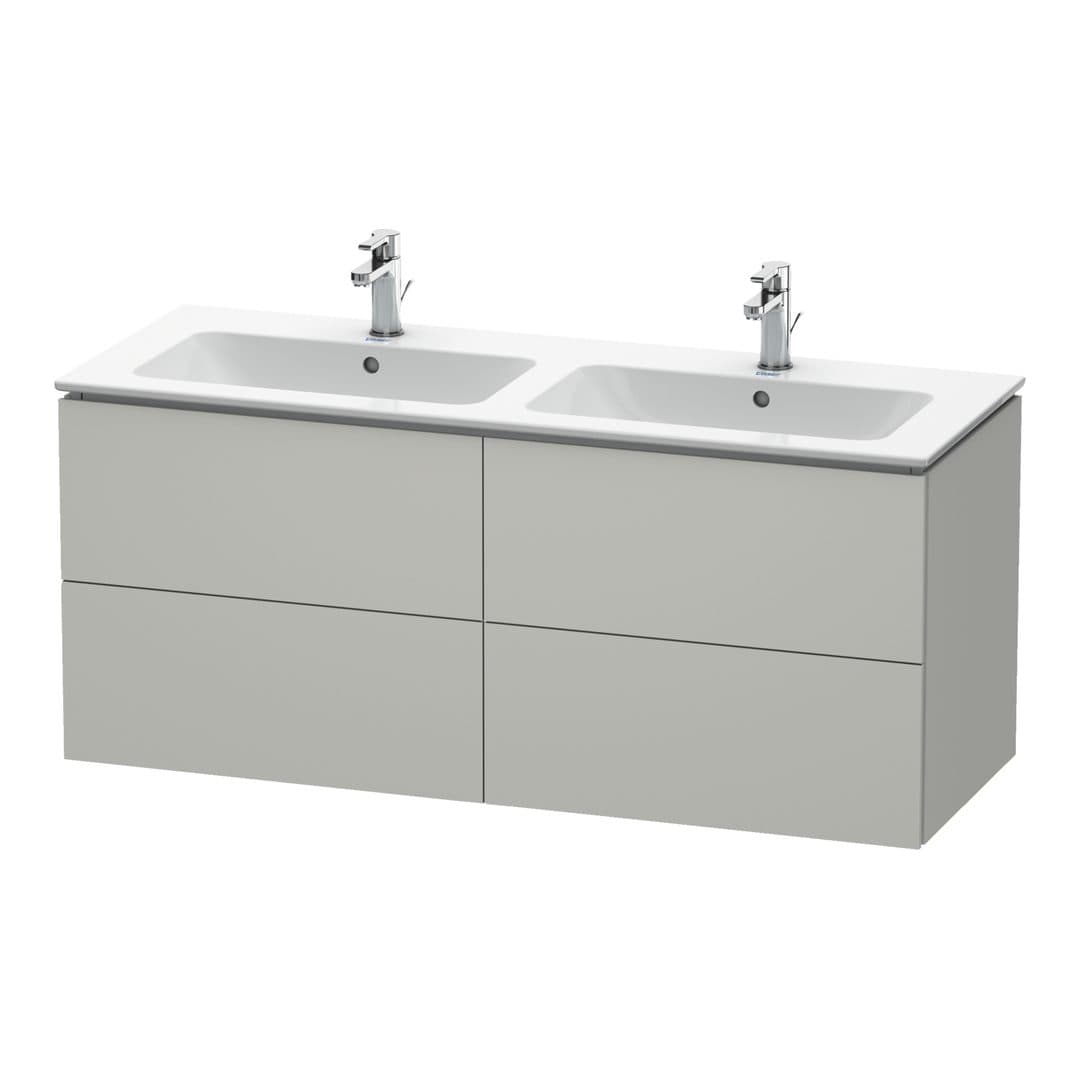 Duravit L-Cube – Έπιπλο Νιπτήρα – 1290 mm, 4 συρτάρια – Concrete grey Matt, Decor (LC625900707)
