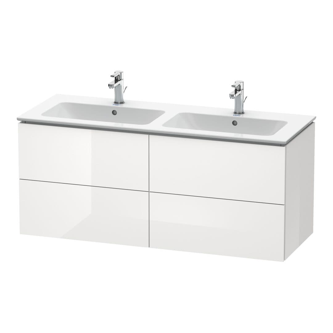 Duravit L-Cube – Έπιπλο Νιπτήρα – 1290 mm, 4 συρτάρια – White High Gloss, Decor (LC625902222)