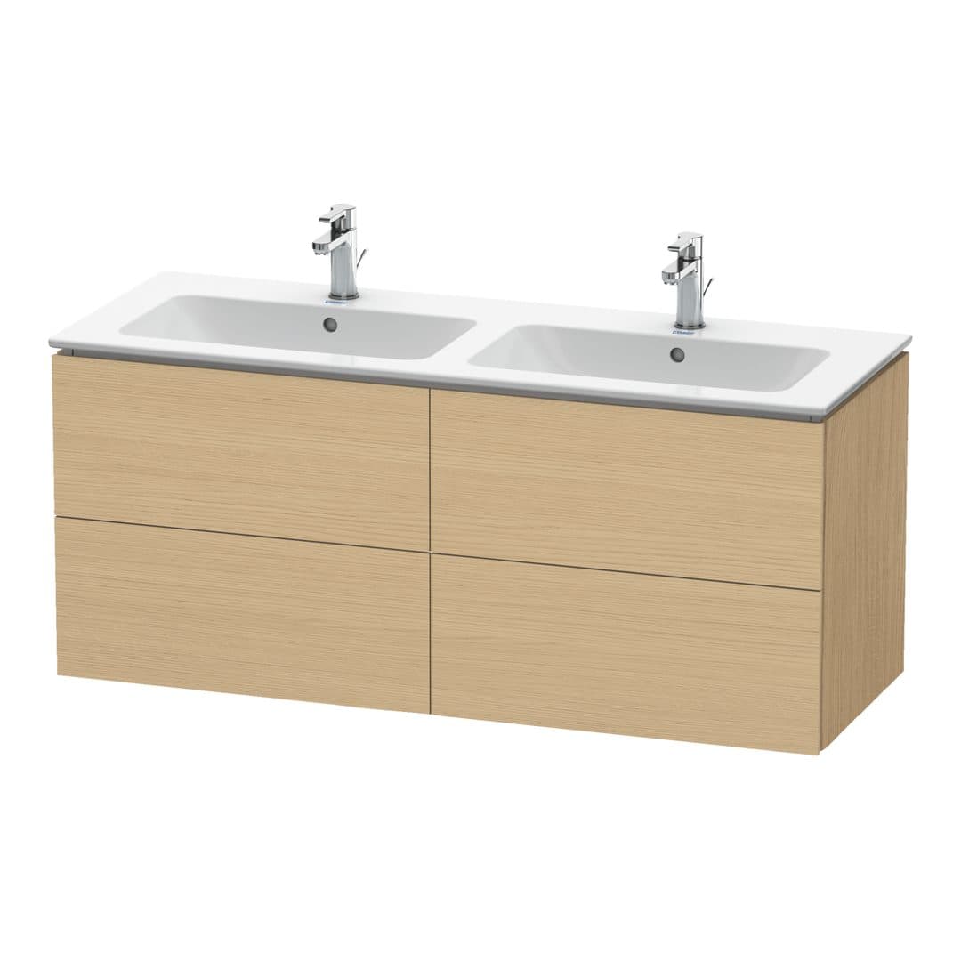 Duravit L-Cube – Έπιπλο Νιπτήρα – 1290 mm, 4 συρτάρια – Natural oak, Decor (LC625903030)