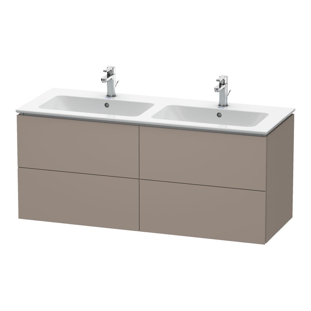 Duravit L-Cube – Έπιπλο Νιπτήρα – 1290 mm, 4 συρτάρια – Basalte Matt, Decor (LC625904343)