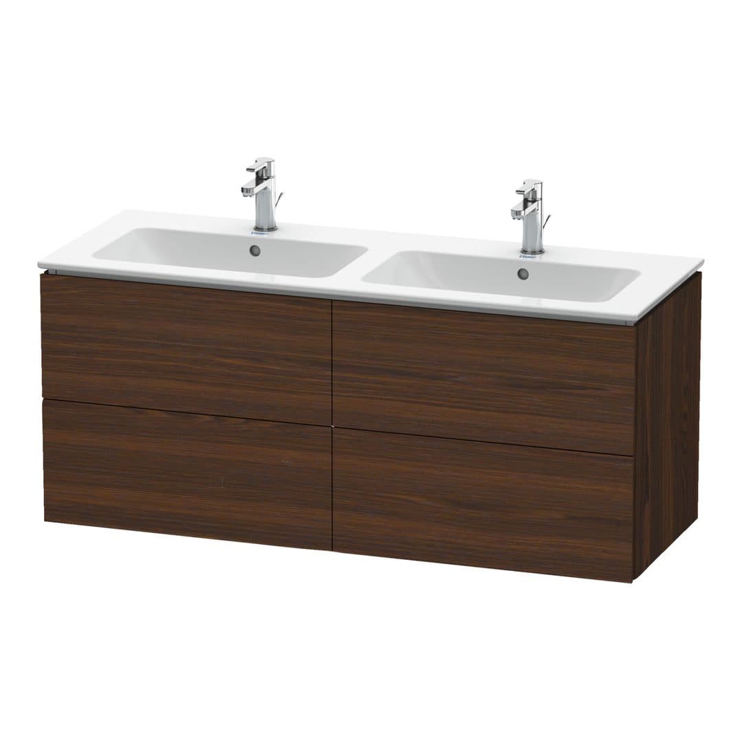 Duravit L-Cube – Έπιπλο Νιπτήρα – 1290 mm, 4 συρτάρια – Brushed walnut Matt, Real wood veneer (LC625906969)