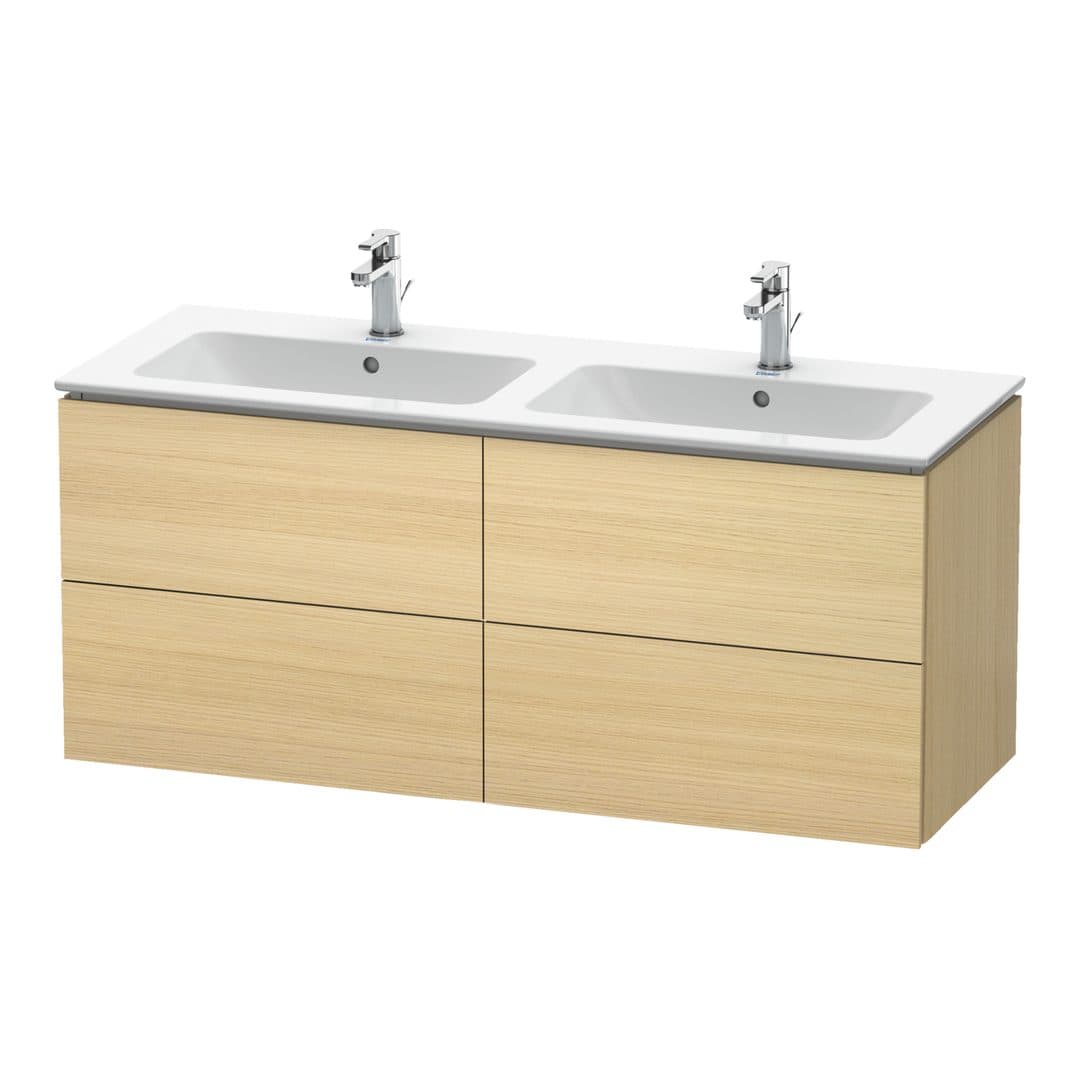 Duravit L-Cube – Έπιπλο Νιπτήρα – 1290 mm, 4 συρτάρια – Mediterranean oak Matt, Real wood veneer (LC625907171)
