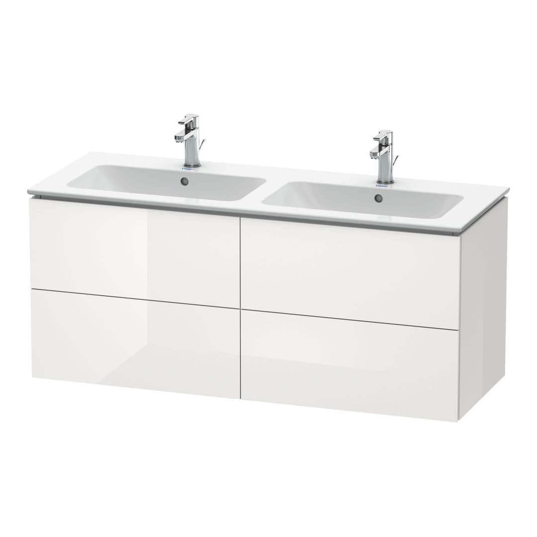 Duravit L-Cube – Έπιπλο Νιπτήρα – 1290 mm, 4 συρτάρια – White High Gloss, Lacquer (LC625908585)