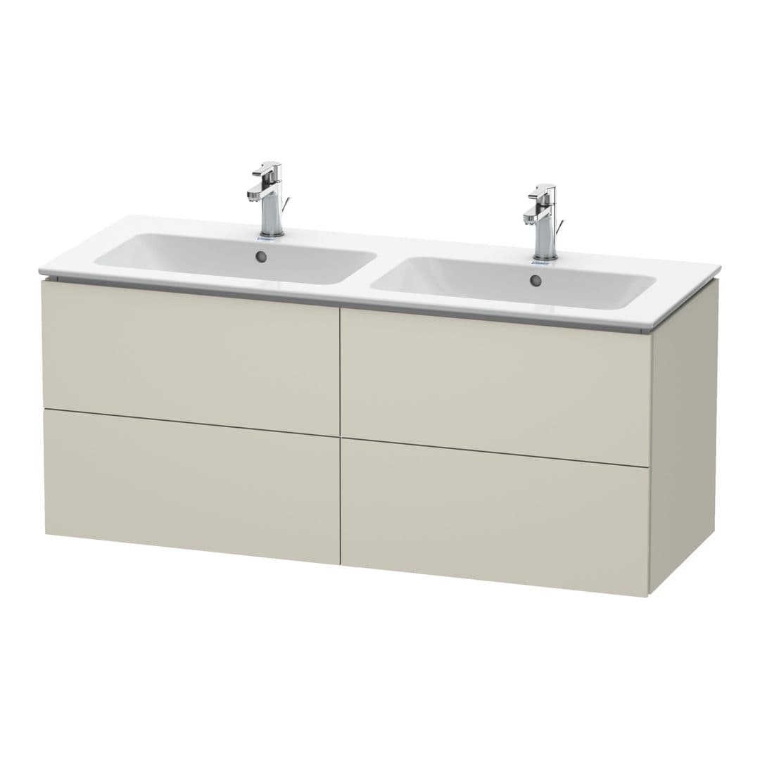 Duravit L-Cube – Έπιπλο Νιπτήρα – 1290 mm, 4 συρτάρια – Taupe Matt, Decor (LC625909191)