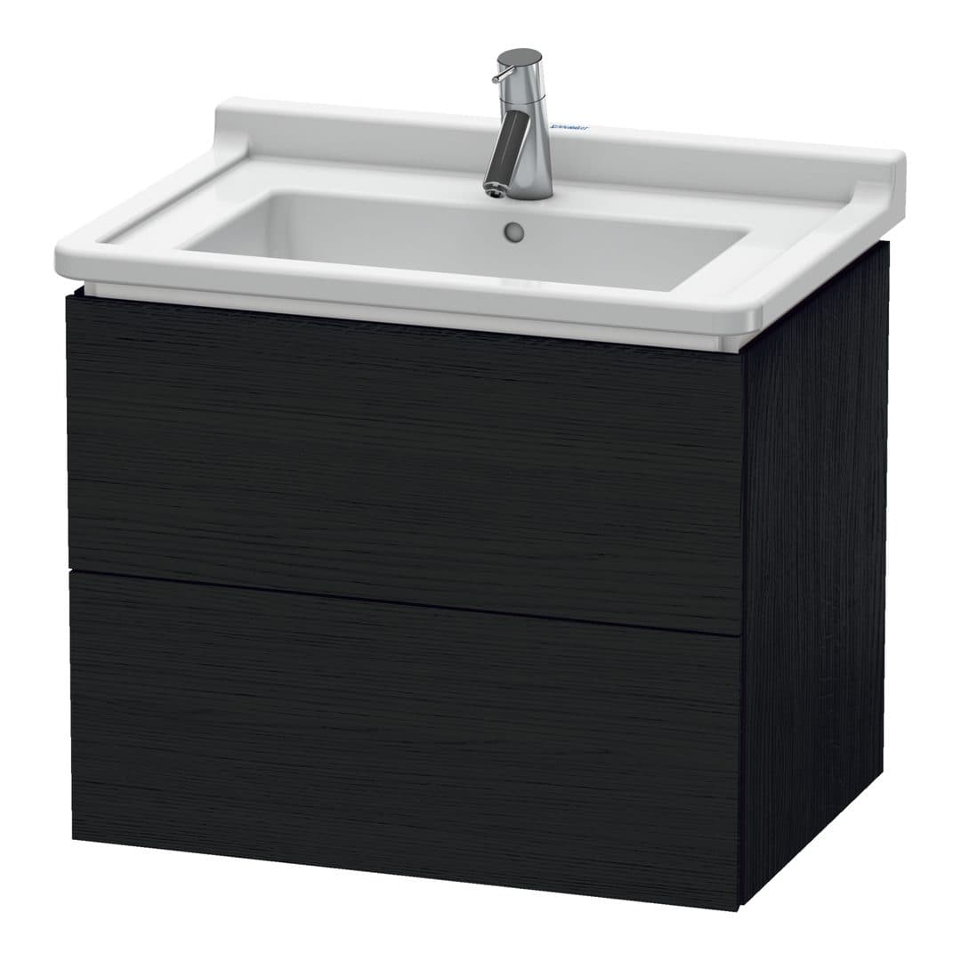 Duravit L-Cube – Έπιπλο Νιπτήρα – 670 mm, 2 συρτάρια, νιπτήρας κέντρο – Black oak Matt, Decor (LC626401616)