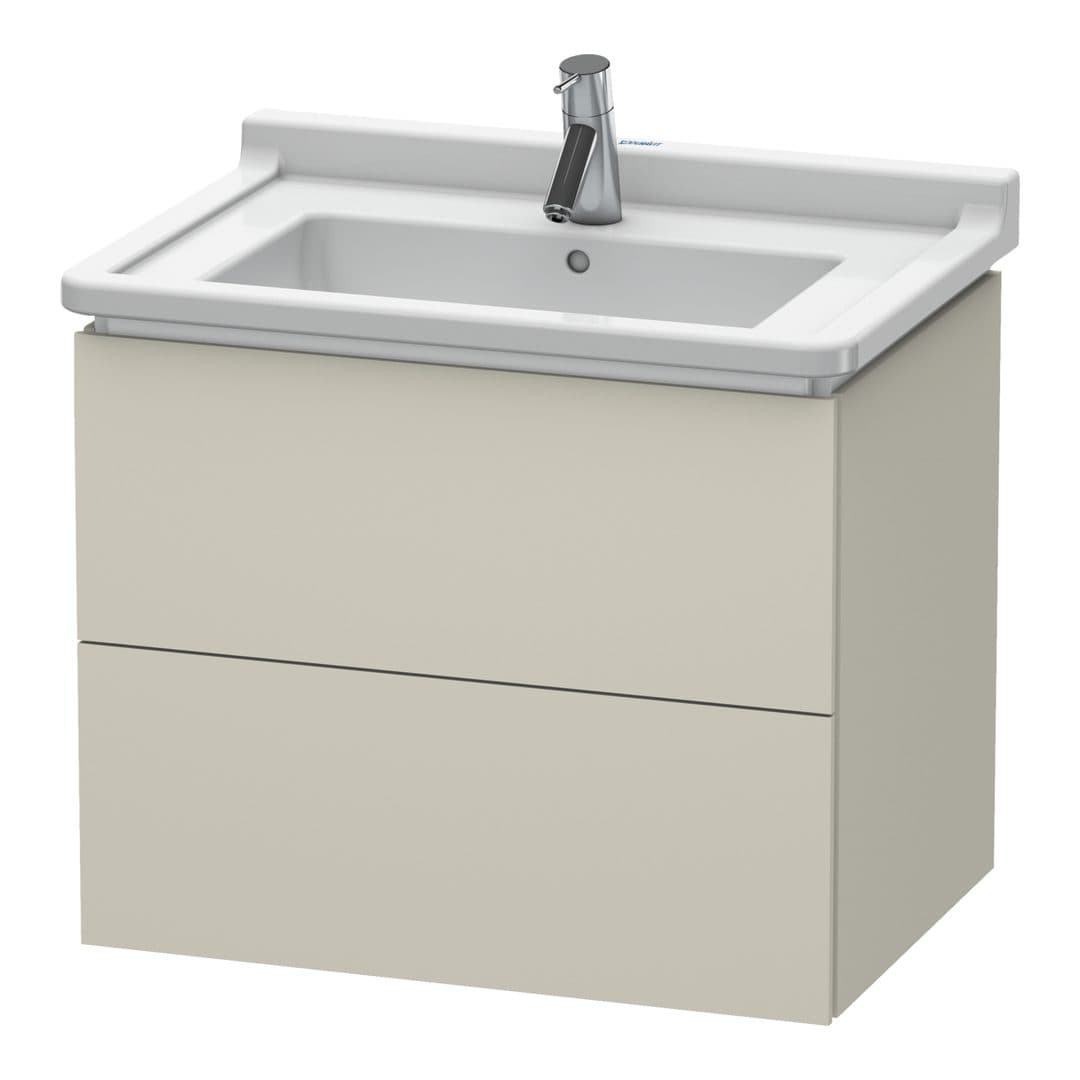 Duravit L-Cube – Έπιπλο Νιπτήρα – 670 mm, 2 συρτάρια, νιπτήρας κέντρο – Taupe Matt, Decor (LC626409191)