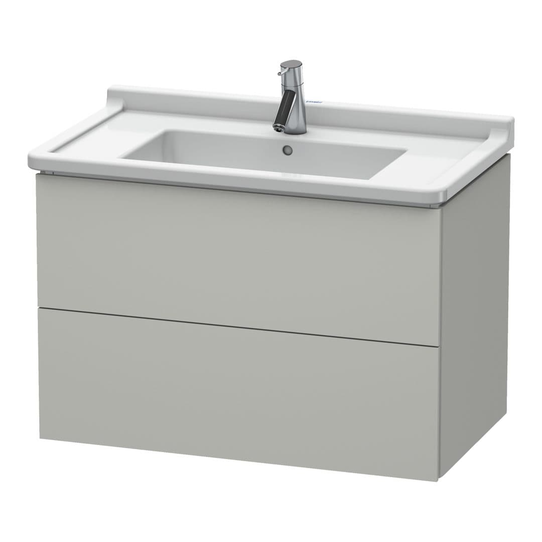 Duravit L-Cube – Έπιπλο Νιπτήρα – 820 mm, 2 συρτάρια, νιπτήρας κέντρο, 820 x 469 x 558 mm – Concrete grey Matt, Decor (LC626500707)