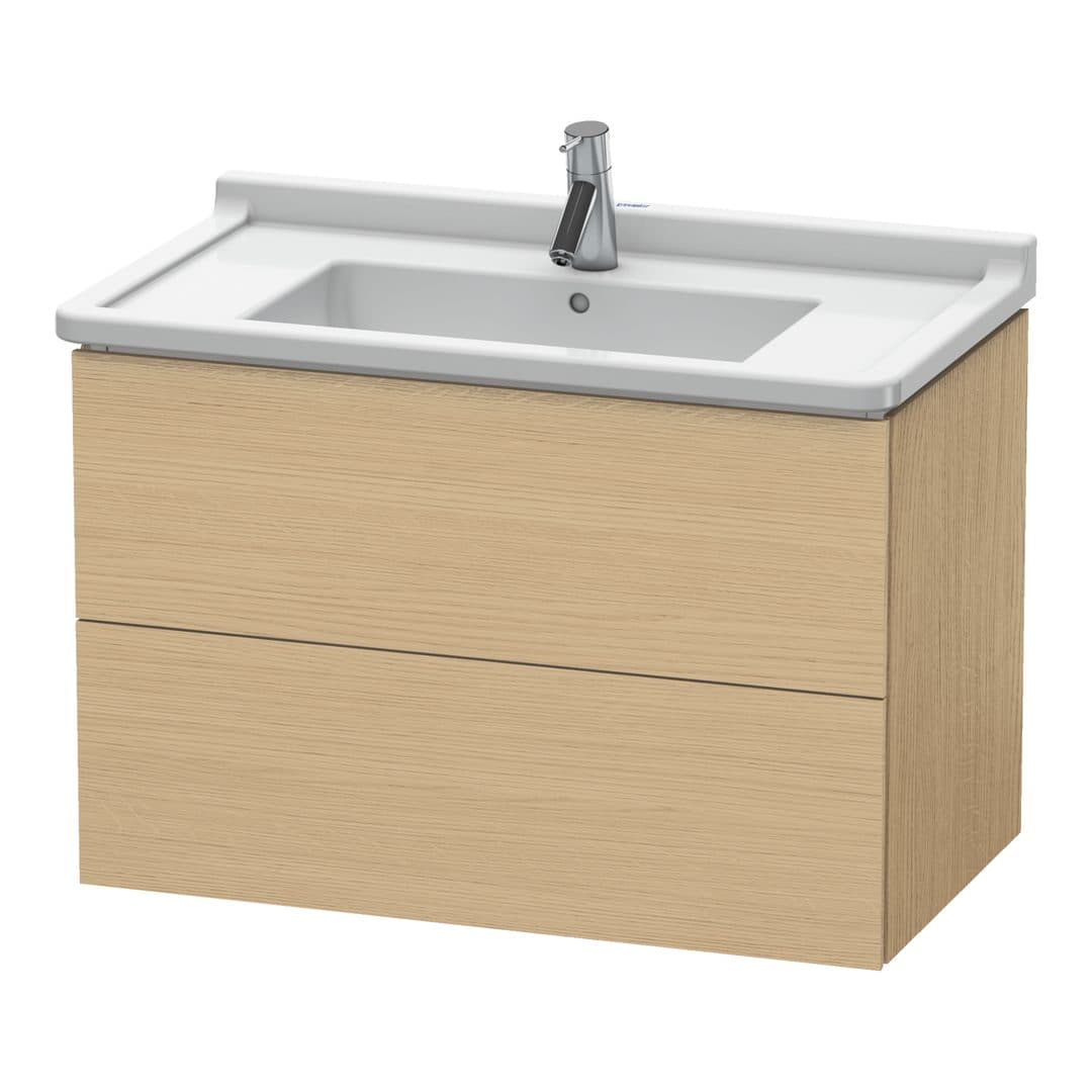 Duravit L-Cube – Έπιπλο Νιπτήρα – 820 mm, 2 συρτάρια, νιπτήρας κέντρο, 820 x 469 x 558 mm – Natural oak, Decor (LC626503030)