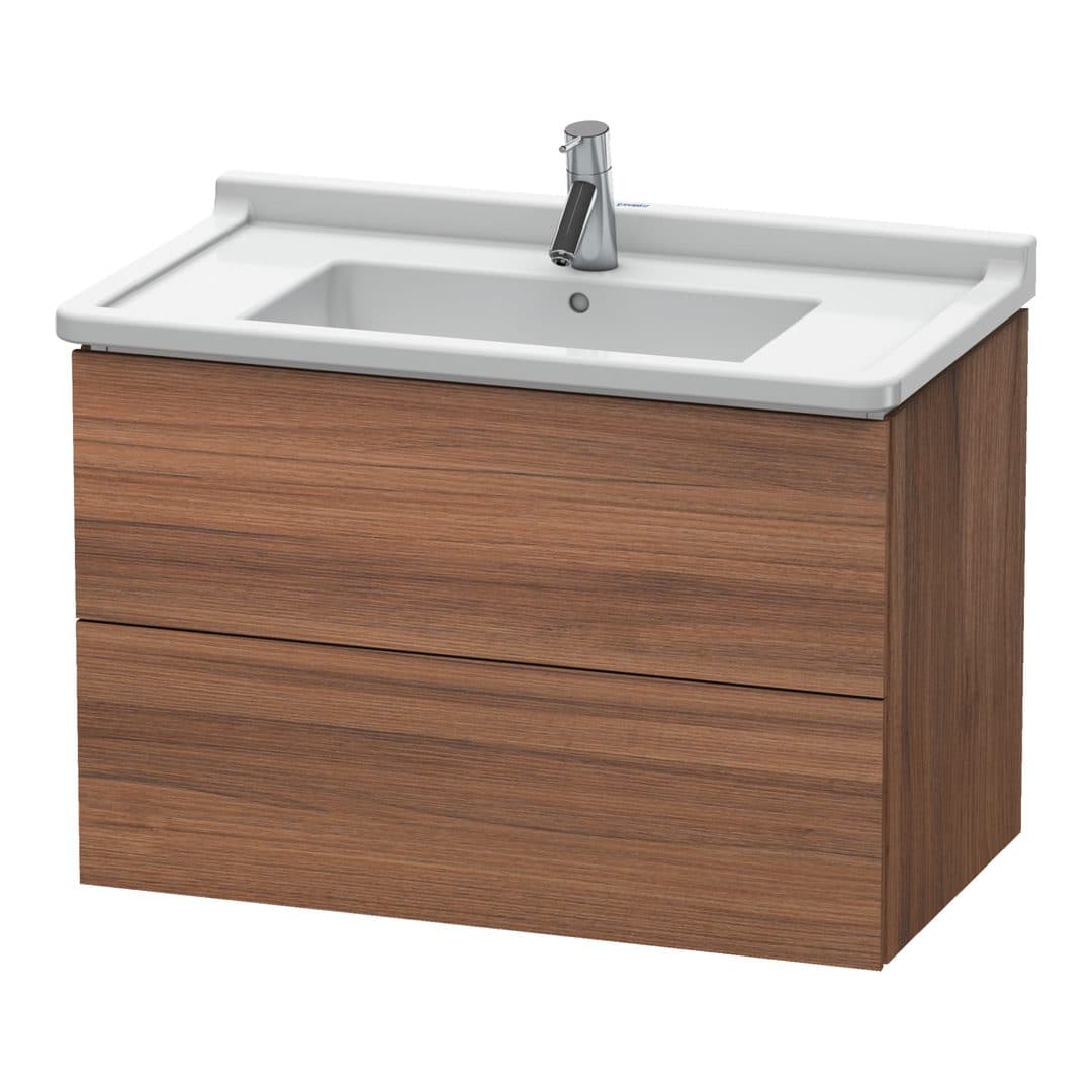Duravit L-Cube – Έπιπλο Νιπτήρα – 820 mm, 2 συρτάρια, νιπτήρας κέντρο, 820 x 469 x 558 mm – Walnut Matt, Decor (LC626507979)