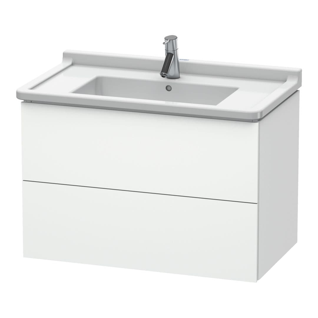Duravit L-Cube – Έπιπλο Νιπτήρα – 820 mm, 2 συρτάρια, νιπτήρας κέντρο, 820 x 469 x 558 mm – White Super Matt, Decor (LC626508484)