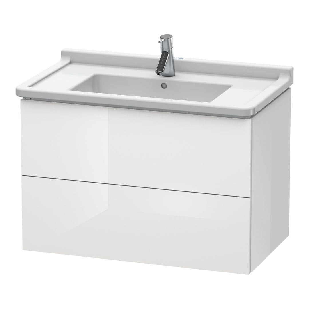 Duravit L-Cube – Έπιπλο Νιπτήρα – 820 mm, 2 συρτάρια, νιπτήρας κέντρο, 820 x 469 x 558 mm – White High Gloss, Lacquer (LC626508585)