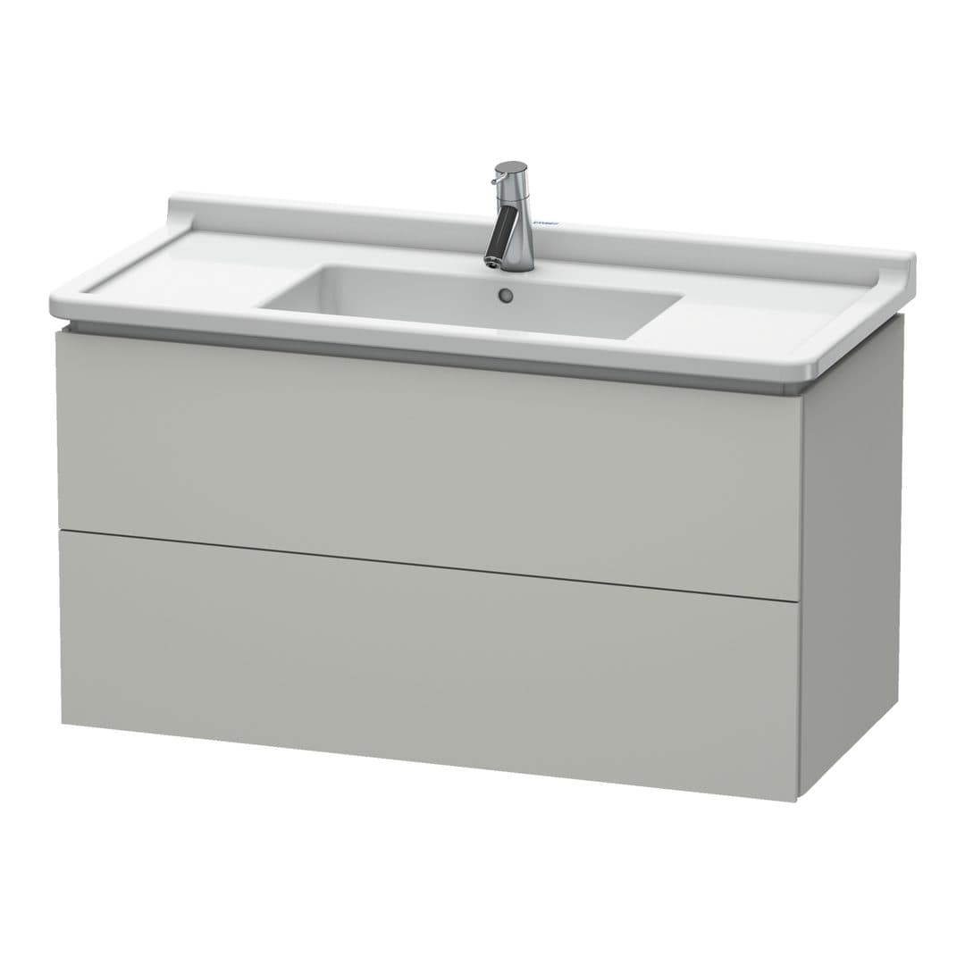 Duravit L-Cube – Έπιπλο Νιπτήρα – 1020 mm, 2 συρτάρια, νιπτήρας κέντρο, 1020 x 469 x 558 mm – Concrete grey Matt, Decor (LC626600707)
