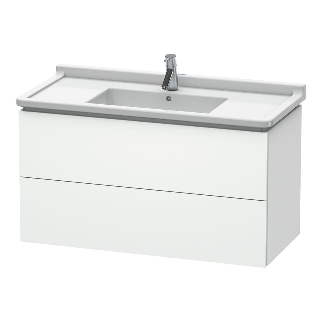 Duravit L-Cube – Έπιπλο Νιπτήρα – 1020 mm, 2 συρτάρια, νιπτήρας κέντρο, 1020 x 469 x 558 mm – White Matt, Decor (LC626601818)