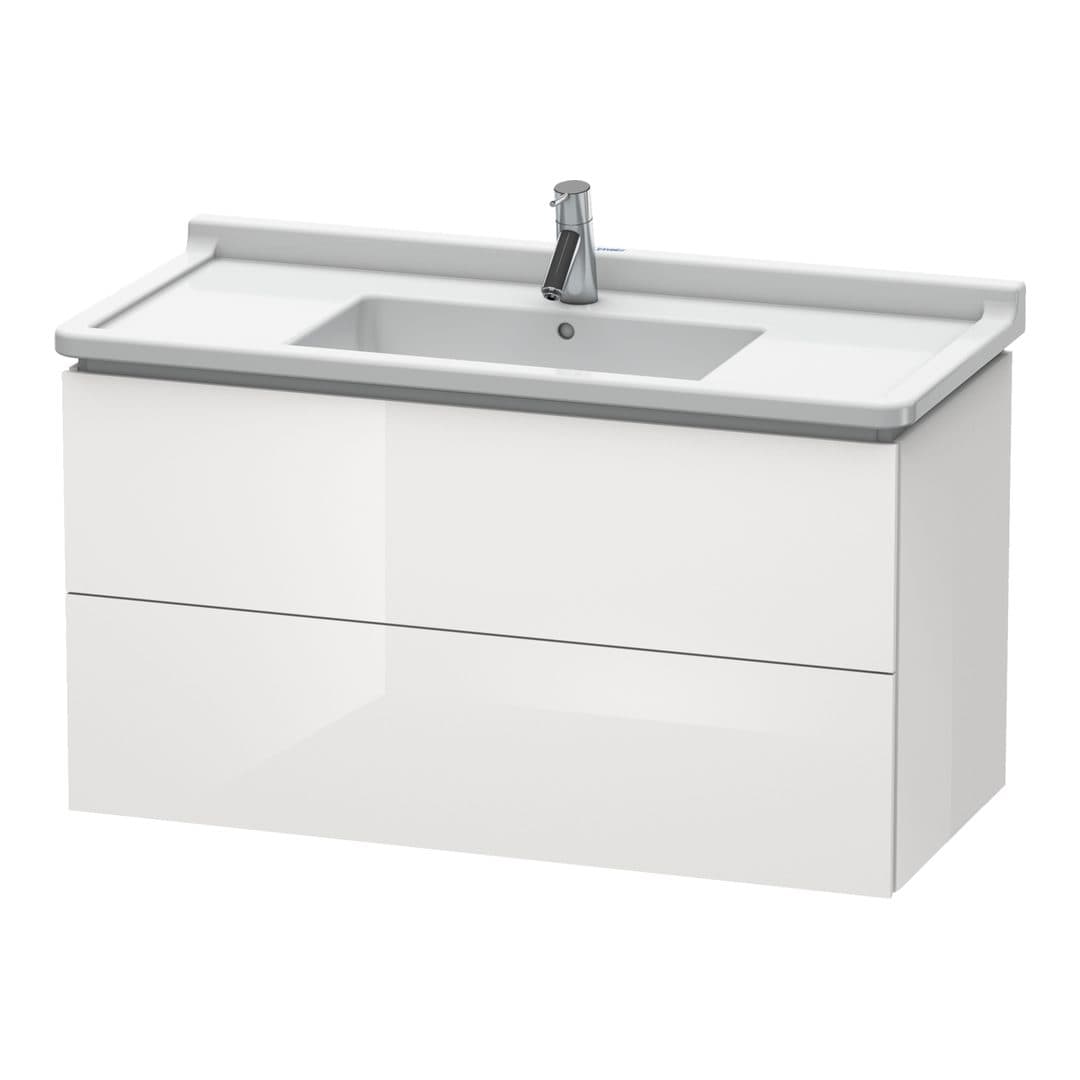 Duravit L-Cube – Έπιπλο Νιπτήρα – 1020 mm, 2 συρτάρια, νιπτήρας κέντρο, 1020 x 469 x 558 mm – White High Gloss, Decor (LC626602222)