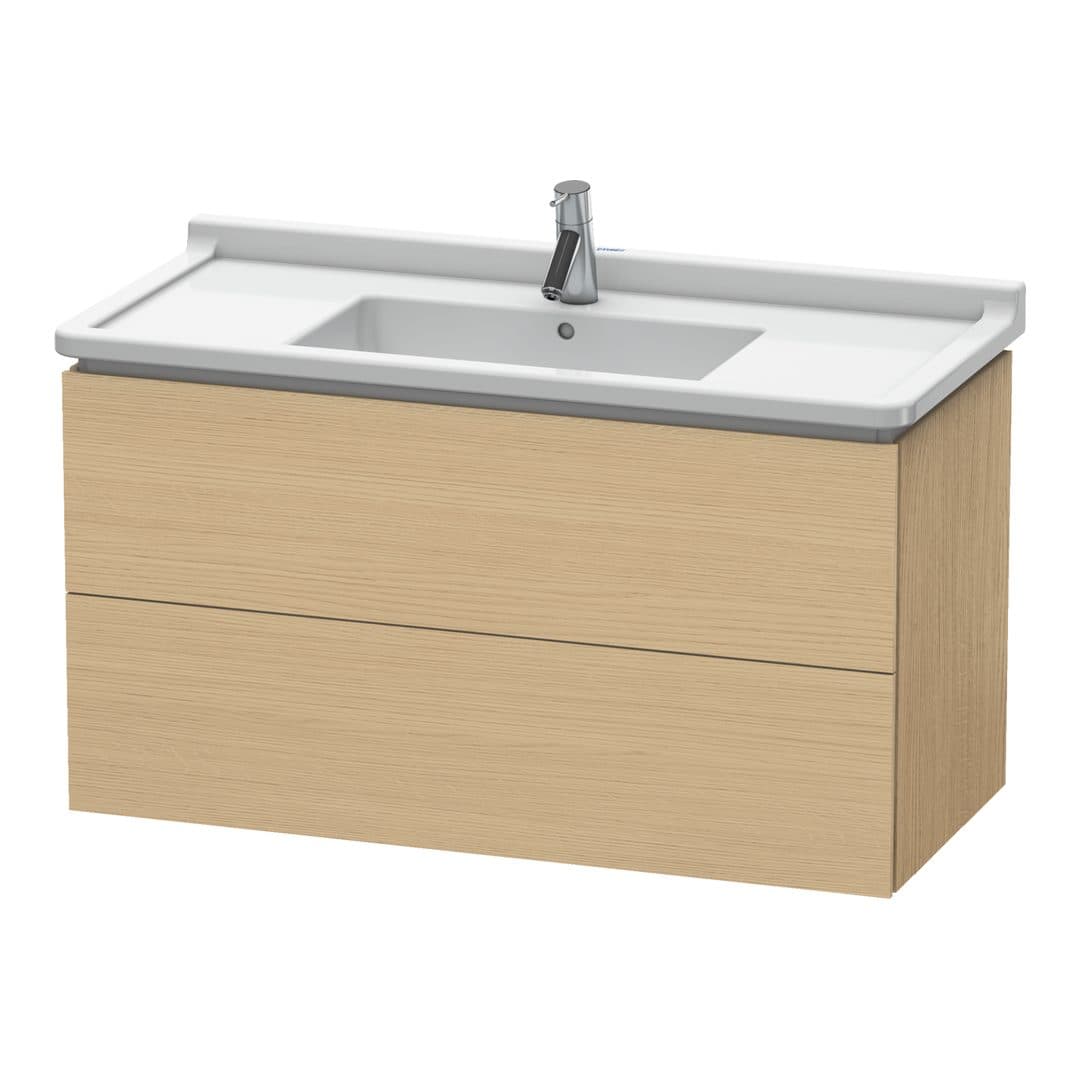 Duravit L-Cube – Έπιπλο Νιπτήρα – 1020 mm, 2 συρτάρια, νιπτήρας κέντρο, 1020 x 469 x 558 mm – Natural oak, Decor (LC626603030)