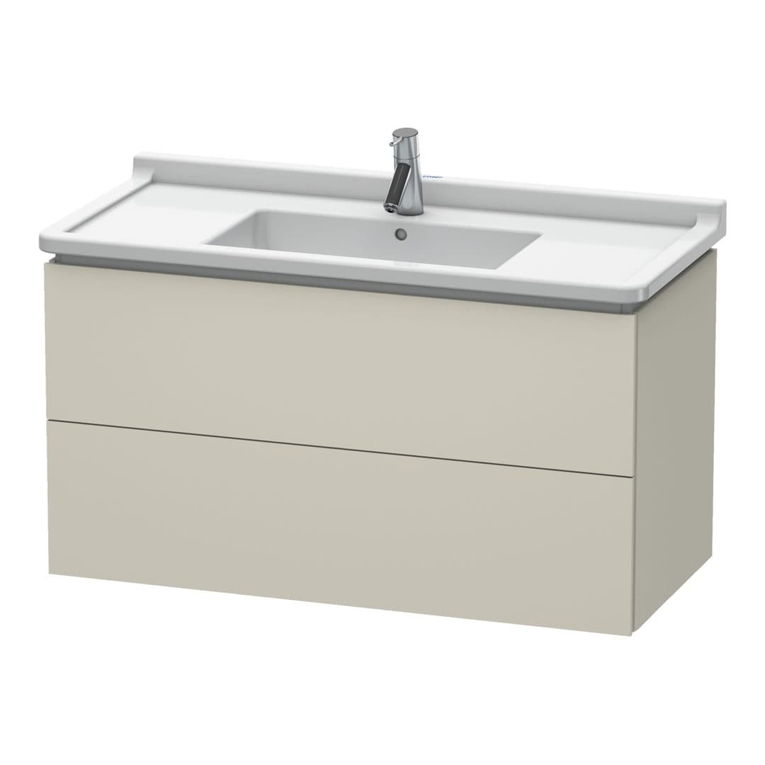 Duravit L-Cube – Έπιπλο Νιπτήρα – 1020 mm, 2 συρτάρια, νιπτήρας κέντρο, 1020 x 469 x 558 mm – Taupe Matt, Decor (LC626609191)