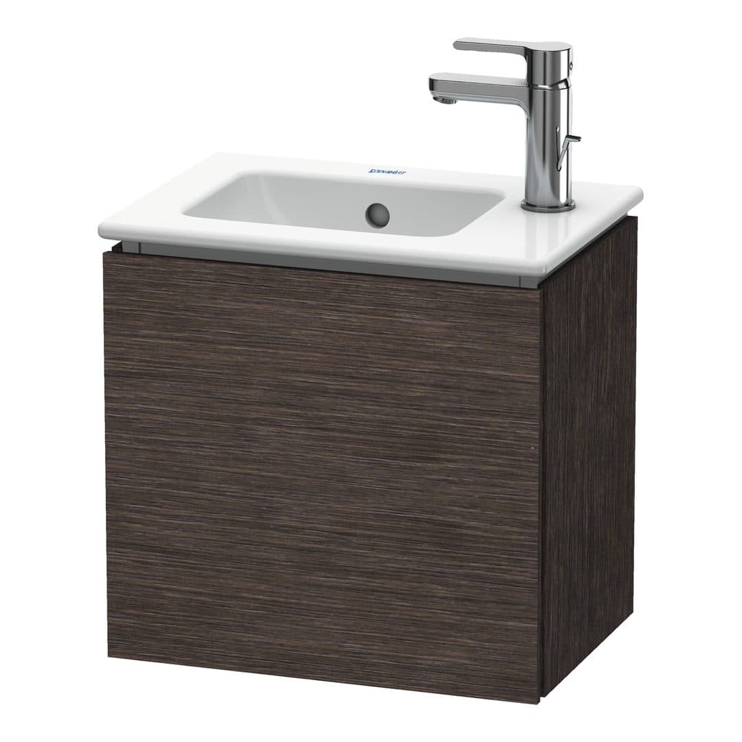 Duravit L-Cube – Έπιπλο Νιπτήρα – 420 mm, 1 πόρτα, αριστερή, 420 x 294 x 400 mm – Brushed dark oak Matt, Real wood veneer (LC6272L7272)