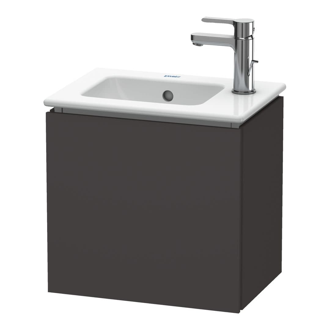 Duravit L-Cube – Έπιπλο Νιπτήρα – 420 mm, 1 πόρτα, αριστερή, 420 x 294 x 400 mm – Graphite Super Matt, Decor (LC6272L8080)
