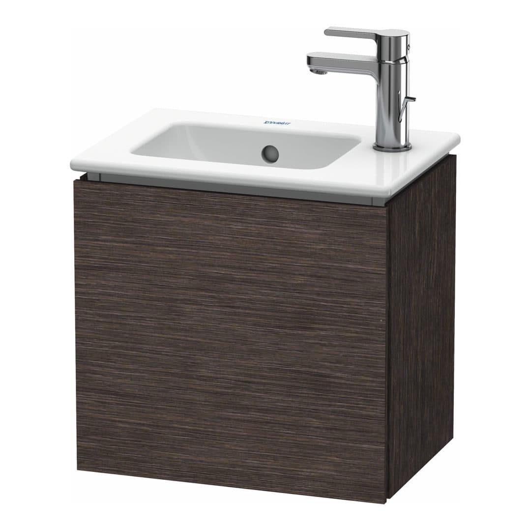 Duravit L-Cube – Έπιπλο Νιπτήρα – 420 mm, 1 πόρτα, δεξιά, 420 x 294 x 400 mm – Brushed dark oak Matt, Real wood veneer (LC6272R7272)