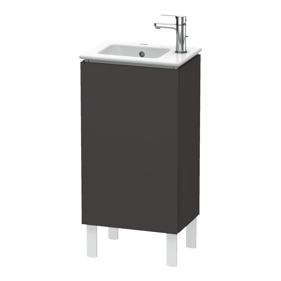 Duravit L-Cube – Έπιπλο Νιπτήρα – 420 mm, 1 πόρτα, αριστερή, 420 x 294 x 704 mm – Graphite Super Matt, Decor (LC6273L8080)