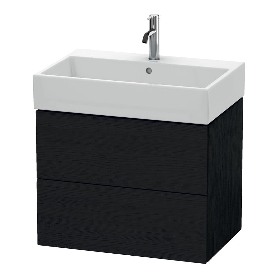 Duravit L-Cube – Έπιπλο Νιπτήρα – 684 mm, 2 συρτάρια, νιπτήρας κέντρο – Black oak Matt, Decor (LC627601616)