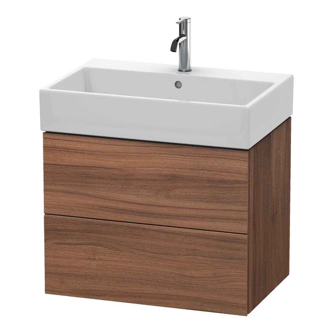 Duravit L-Cube – Έπιπλο Νιπτήρα – 684 mm, 2 συρτάρια, νιπτήρας κέντρο – Walnut Matt, Decor (LC627607979)