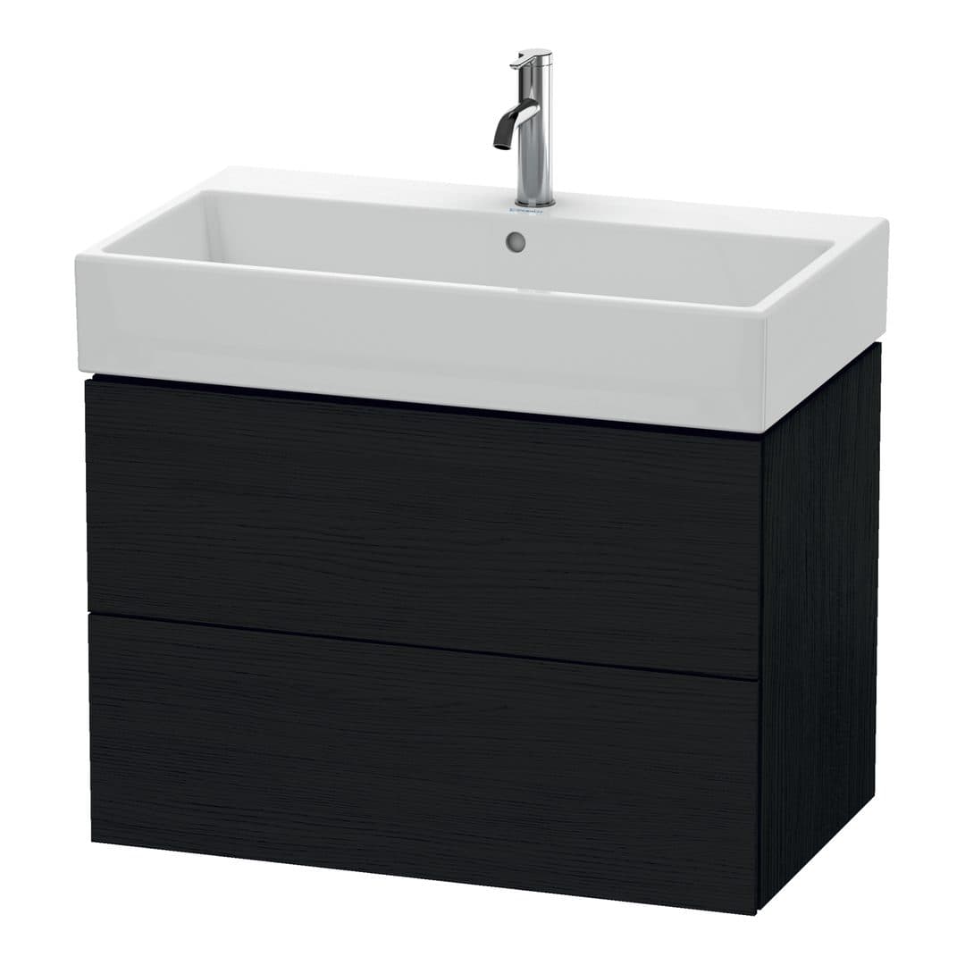 Duravit L-Cube – Έπιπλο Νιπτήρα – 784 mm, 2 συρτάρια, νιπτήρας κέντρο – Black oak Matt, Decor (LC627701616)