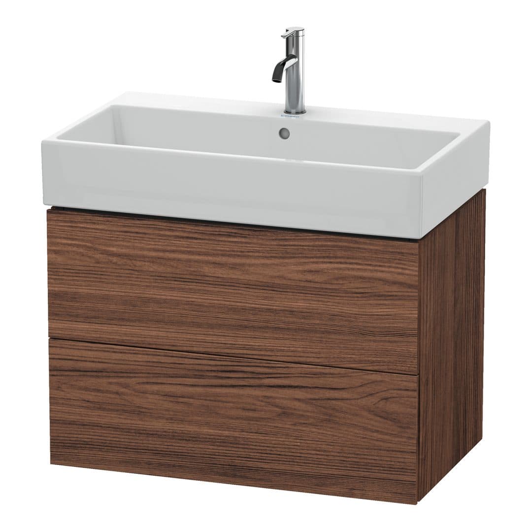 Duravit L-Cube – Έπιπλο Νιπτήρα – 784 mm, 2 συρτάρια, νιπτήρας κέντρο – Walnut dark Matt, Decor (LC627702121)