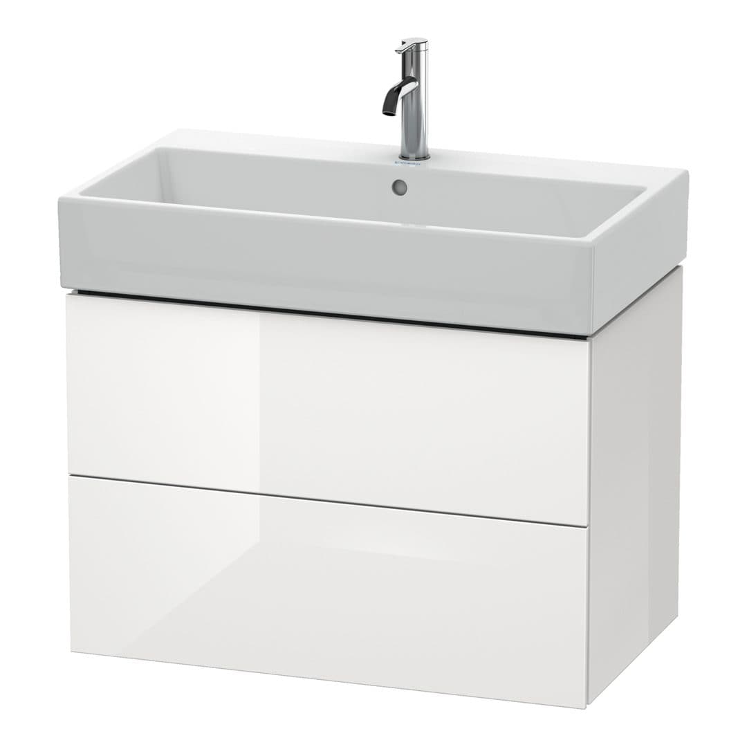 Duravit L-Cube – Έπιπλο Νιπτήρα – 784 mm, 2 συρτάρια, νιπτήρας κέντρο – White High Gloss, Decor (LC627702222)