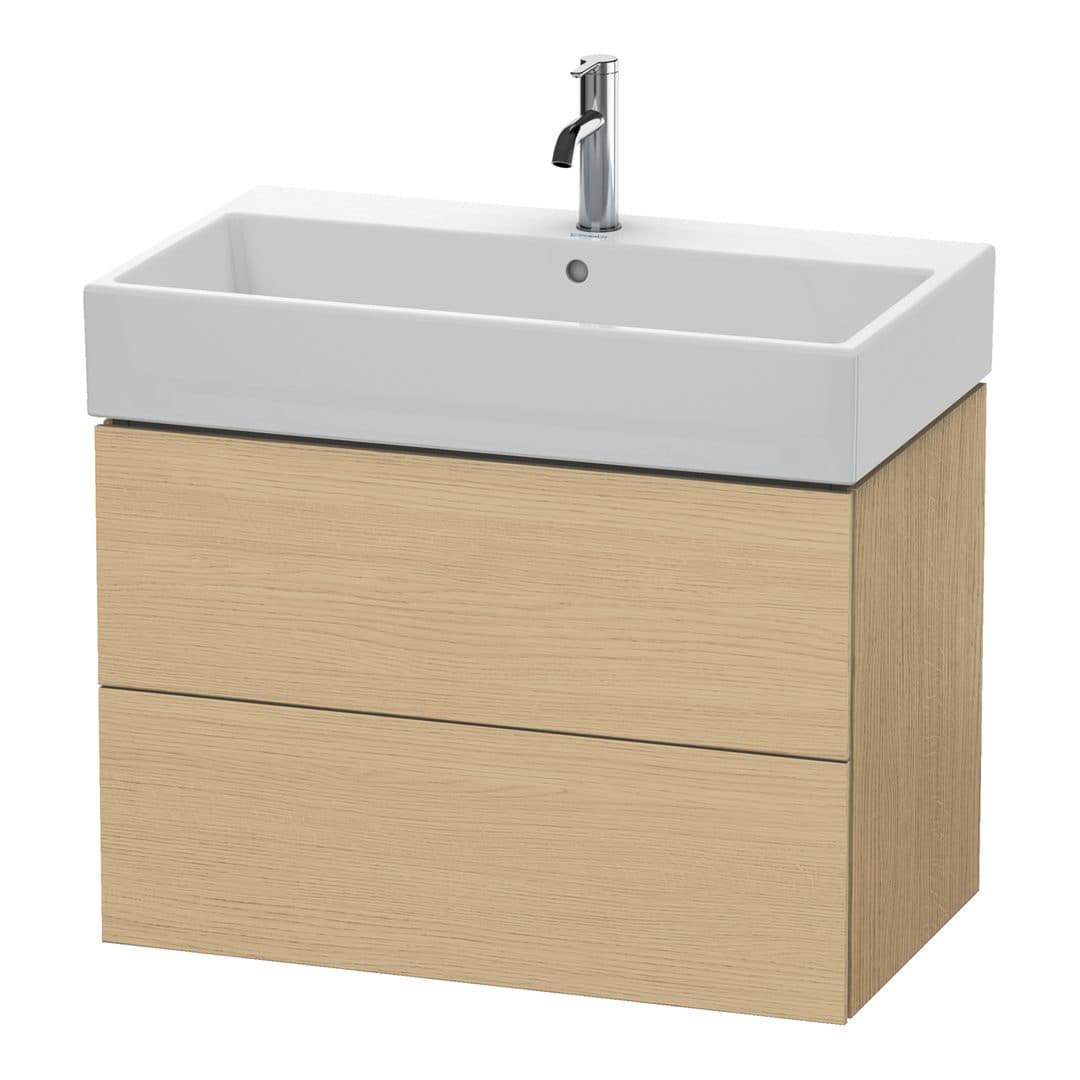 Duravit L-Cube – Έπιπλο Νιπτήρα – 784 mm, 2 συρτάρια, νιπτήρας κέντρο – Natural oak, Decor (LC627703030)
