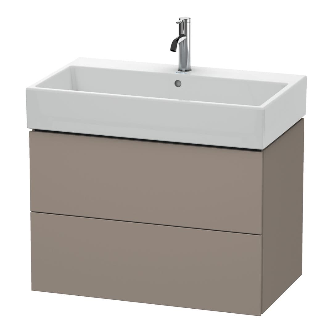 Duravit L-Cube – Έπιπλο Νιπτήρα – 784 mm, 2 συρτάρια, νιπτήρας κέντρο – Basalte Matt, Decor (LC627704343)