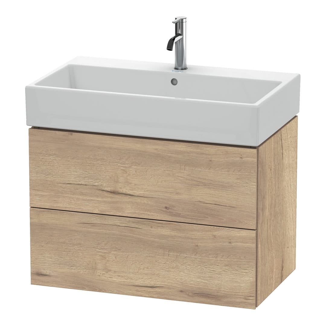 Duravit L-Cube – Έπιπλο Νιπτήρα – 784 mm, 2 συρτάρια, νιπτήρας κέντρο – Marbled Oak Matt, Decor (LC627705555)