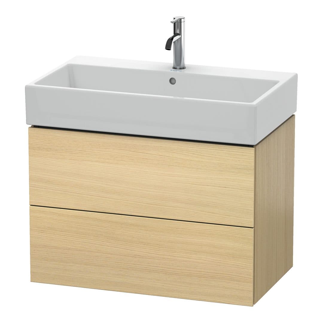 Duravit L-Cube – Έπιπλο Νιπτήρα – 784 mm, 2 συρτάρια, νιπτήρας κέντρο – Mediterranean oak Matt, Real wood veneer (LC627707171)