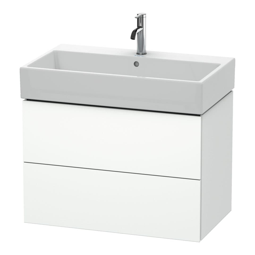Duravit L-Cube – Έπιπλο Νιπτήρα – 784 mm, 2 συρτάρια, νιπτήρας κέντρο – White Super Matt, Decor (LC627708484)