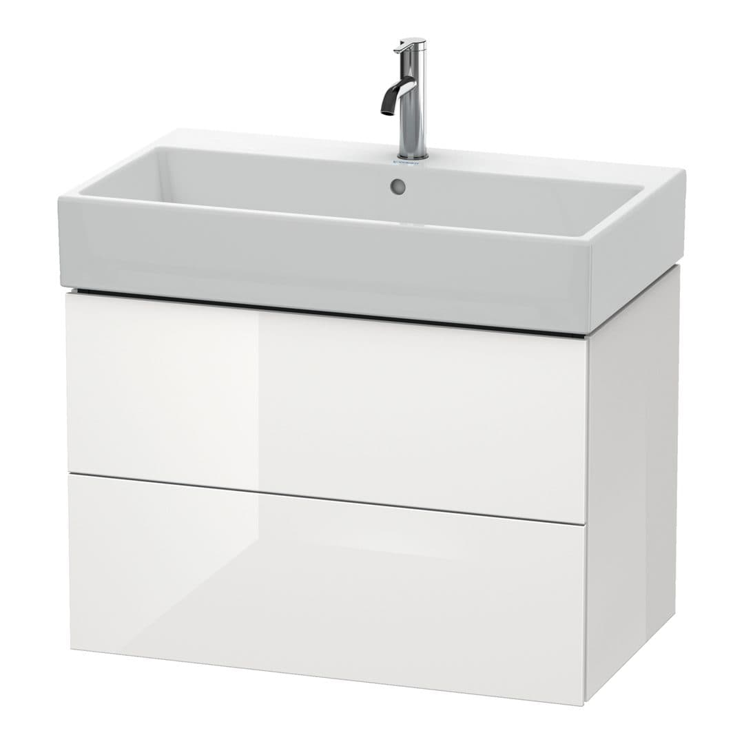 Duravit L-Cube – Έπιπλο Νιπτήρα – 784 mm, 2 συρτάρια, νιπτήρας κέντρο – White High Gloss, Lacquer (LC627708585)
