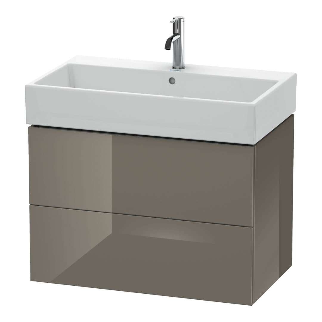 Duravit L-Cube – Έπιπλο Νιπτήρα – 784 mm, 2 συρτάρια, νιπτήρας κέντρο – Flannel Grey High Gloss, Lacquer (LC627708989)