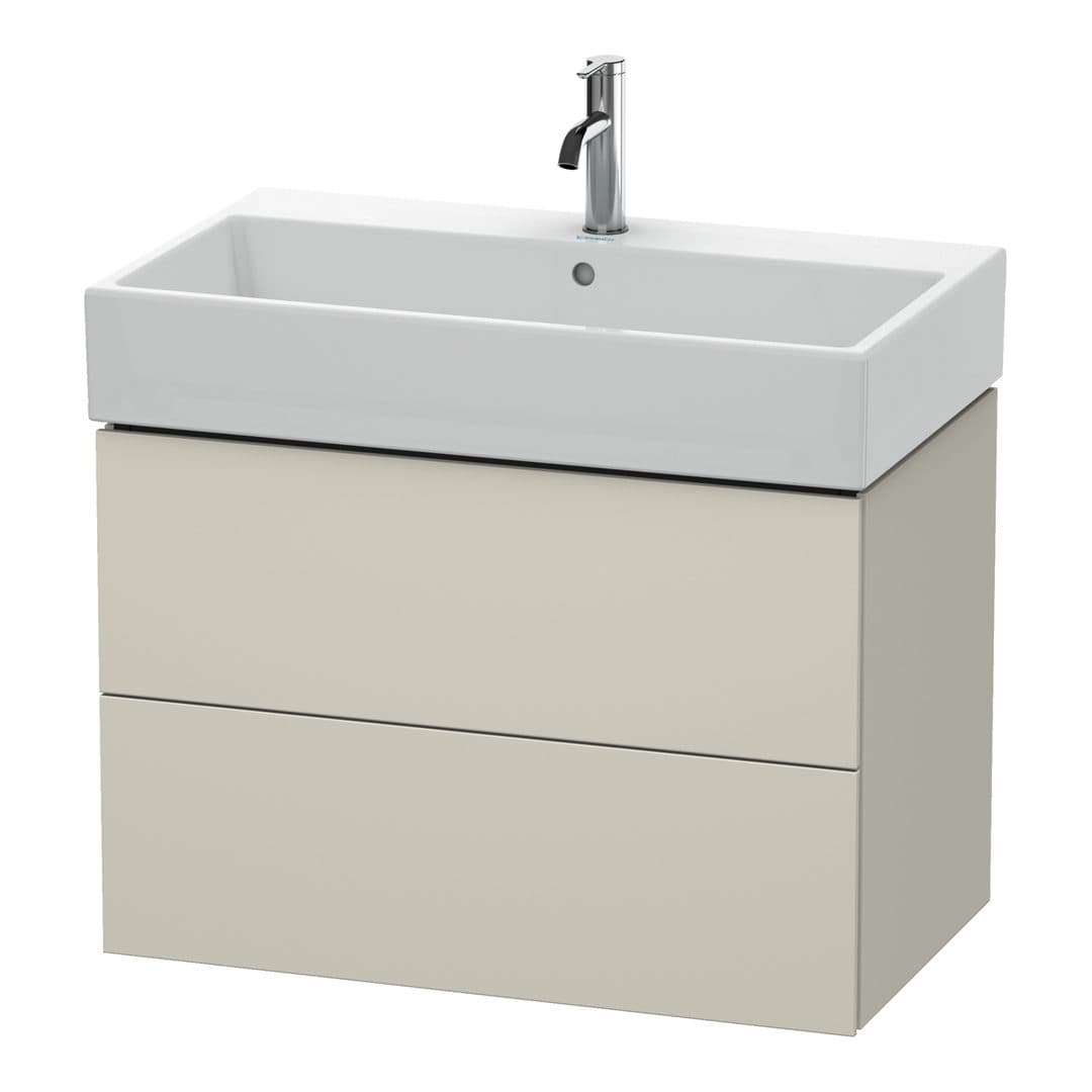 Duravit L-Cube – Έπιπλο Νιπτήρα – 784 mm, 2 συρτάρια, νιπτήρας κέντρο – Taupe Matt, Decor (LC627709191)