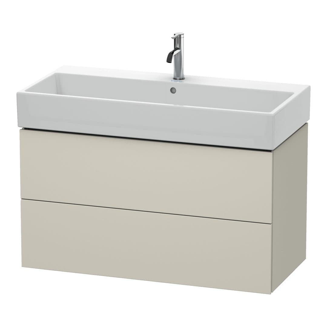Duravit L-Cube – Έπιπλο Νιπτήρα – 984 mm, 2 συρτάρια, νιπτήρας κέντρο – Taupe Matt, Decor (LC627809191)