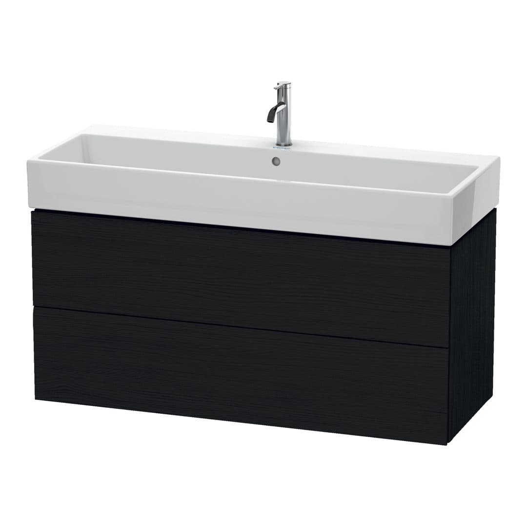 Duravit L-Cube – Έπιπλο Νιπτήρα – 1184 mm, 2 συρτάρια, νιπτήρας κέντρο – Black oak Matt, Decor (LC627901616)