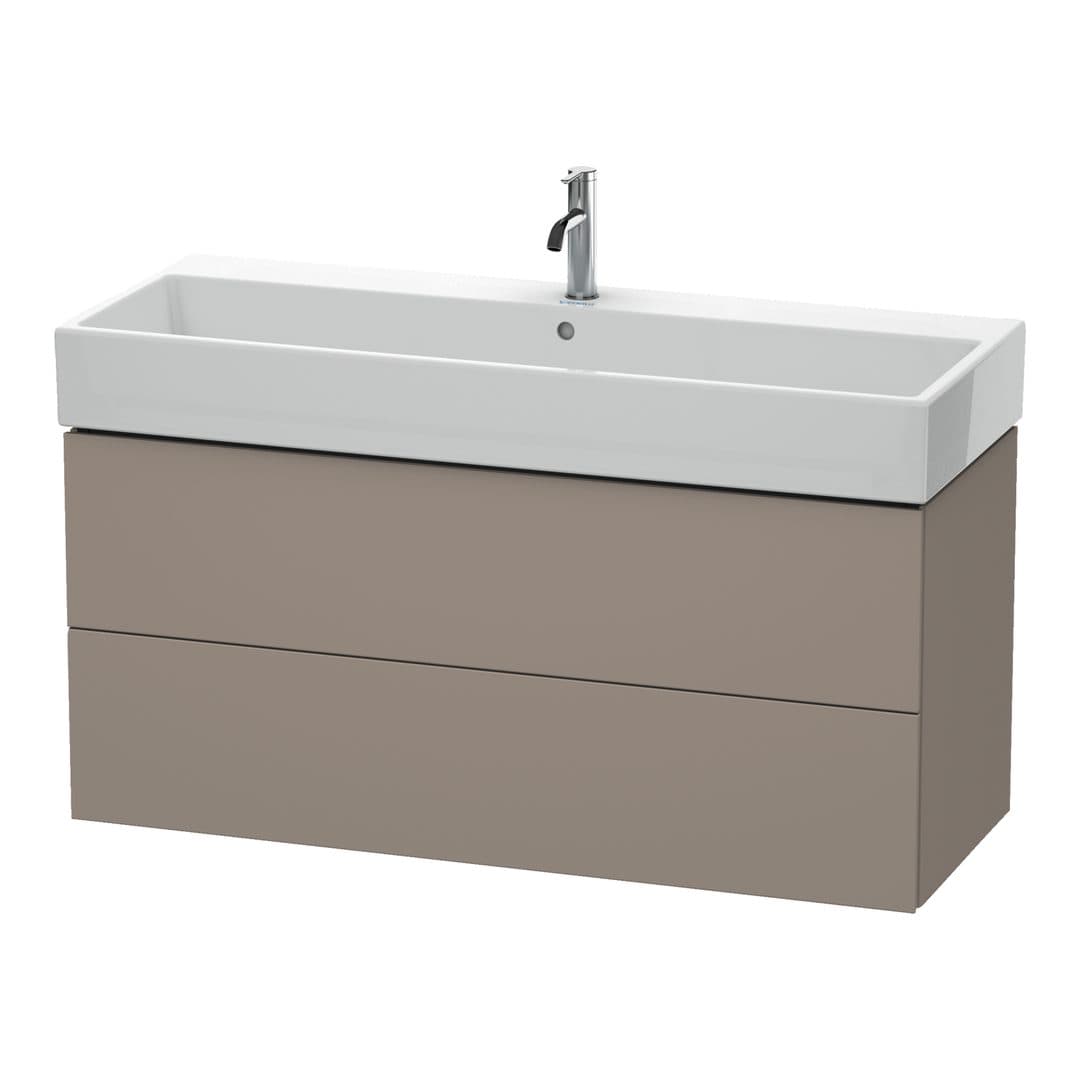 Duravit L-Cube – Έπιπλο Νιπτήρα – 1184 mm, 2 συρτάρια, νιπτήρας κέντρο – Basalte Matt, Decor (LC627904343)