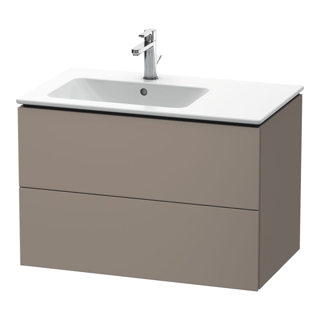 Duravit L-Cube – Έπιπλο Νιπτήρα – 820 mm, 2 συρτάρια, νιπτήρας αριστερά – Basalte Matt, Decor (LC629104343)