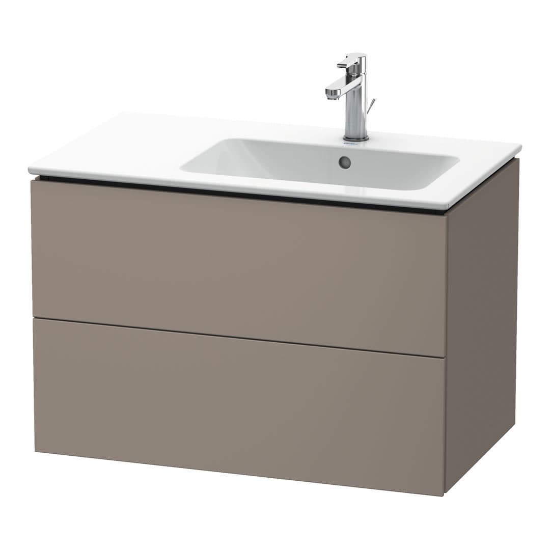 Duravit L-Cube – Έπιπλο Νιπτήρα – 820 mm, 2 συρτάρια, νιπτήρας δεξιά – Basalte Matt, Decor (LC629204343)