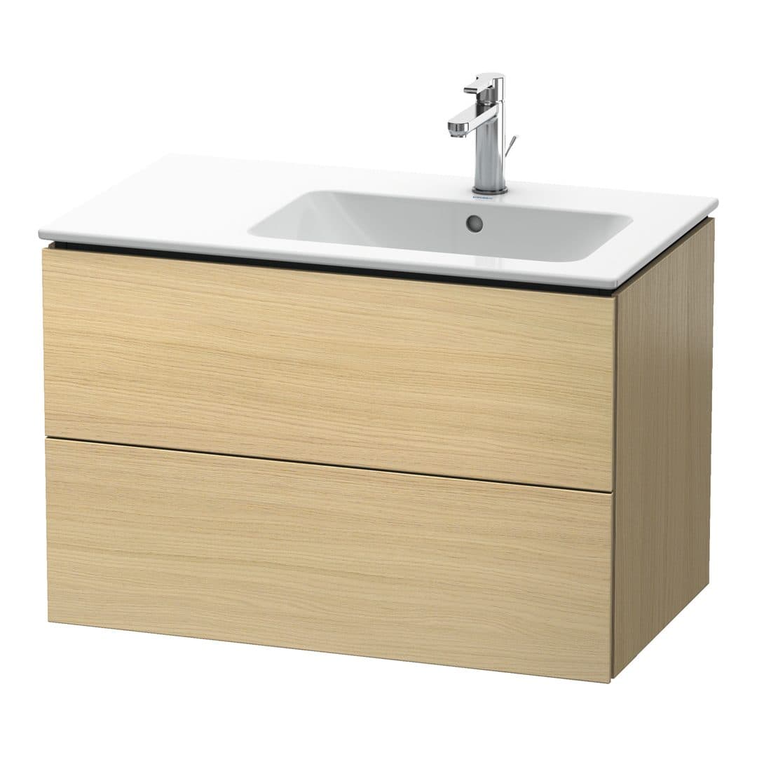 Duravit L-Cube – Έπιπλο Νιπτήρα – 820 mm, 2 συρτάρια, νιπτήρας δεξιά – Mediterranean oak Matt, Real wood veneer (LC629207171)