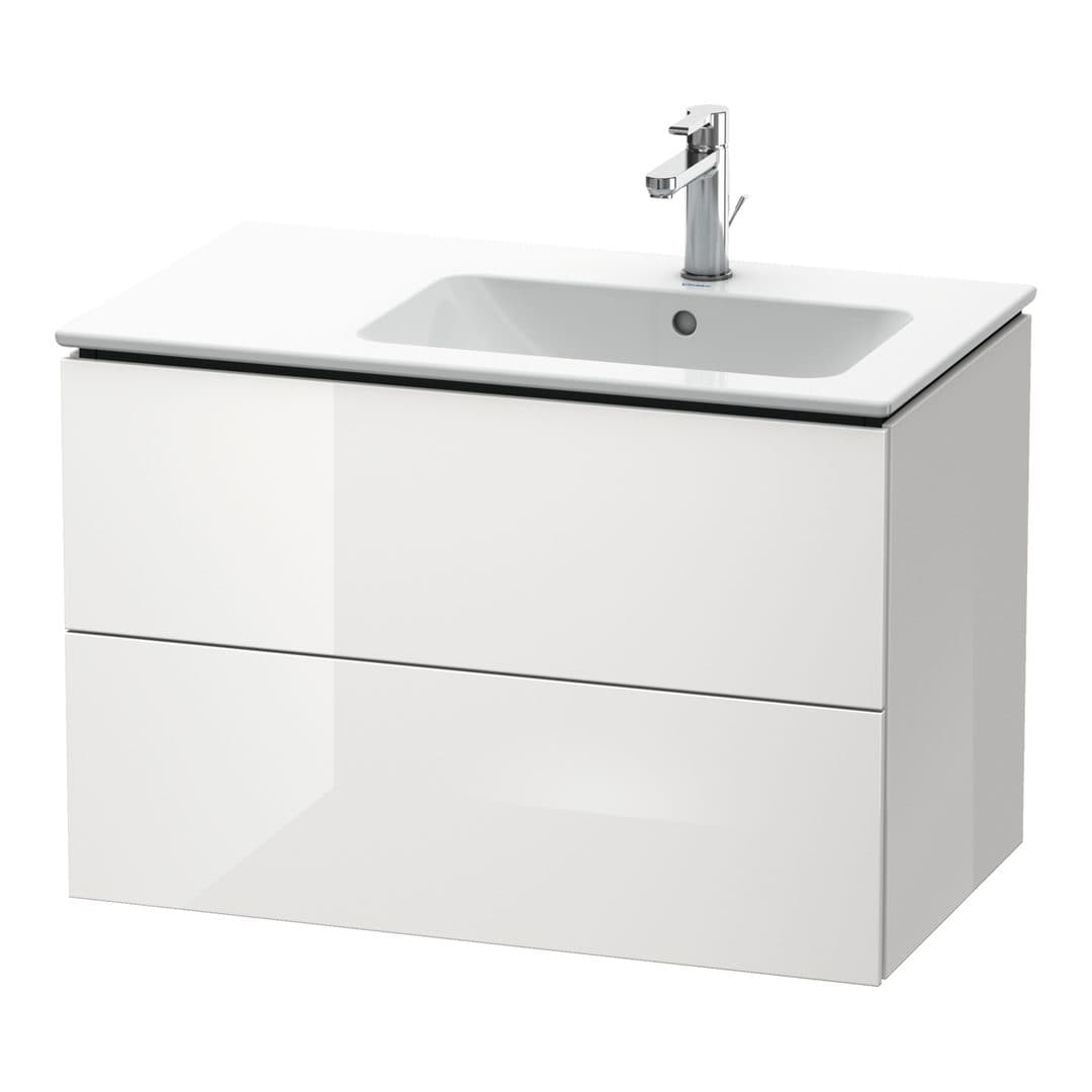 Duravit L-Cube – Έπιπλο Νιπτήρα – 820 mm, 2 συρτάρια, νιπτήρας δεξιά – White High Gloss, Lacquer (LC629208585)