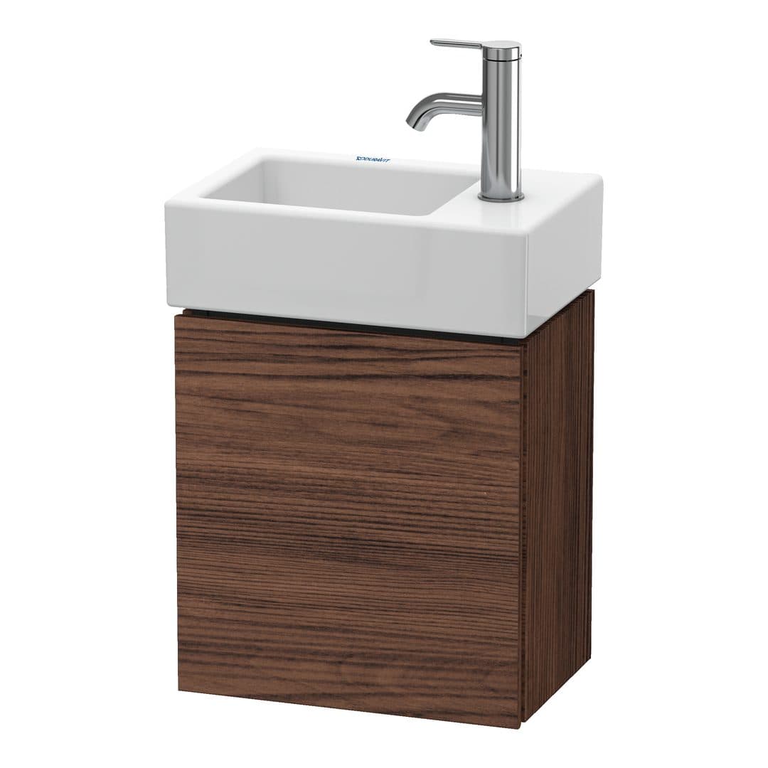 Duravit L-Cube – Έπιπλο Νιπτήρα – 364 mm, 1 πόρτα, αριστερή – Walnut dark Matt, Decor (LC6293L2121)